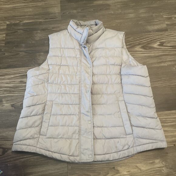 GAP Men’s Winter Industrial Standard Core Super Puffer Vest Jacket Gray Size 2XL - Picture 2 of 12
